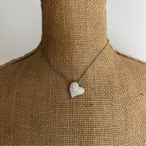 Swarovski Women's Silver Elegant Crystal Heart Love Pendant Chain Necklace